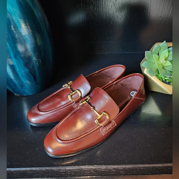 Brand New-Classic Rich Brown Loafers w/ Gold Riding Buckles!!🤠⭐️🤠 - Picture 4 of 10